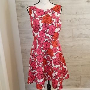 Floral fit and flare dress